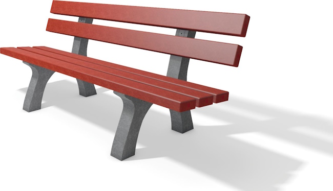 Banc Absinthe Coloris Gris-Rouge